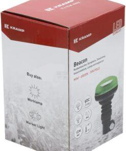 Beacon LED, low profile, 15W, 12-24V, green, flexible pole mount, diameter  86mm x138mm