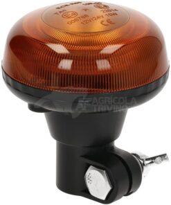 Baliza LED, perfil bajo, 15 W, 12-24 V, ámbar, poste DIN, Ø86 mm x 97 mm