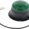 Beacon LED, low profile, 15W, 12-24V, green, bolt on, diameter  86mm x67mm