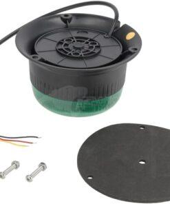Beacon LED, low profile, 15W, 12-24V, green, bolt on, diameter  86mm x67mm