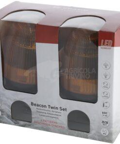 Juego de 2 balizas intermitentes LED sincronizables TWIN, 12-24V, flexibles