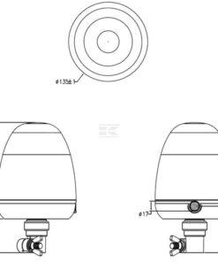Juego de 2 balizas intermitentes LED sincronizables TWIN, 12-24V, flexibles