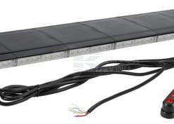 Barra destellante LED, ámbar, 170 W, 12/24 V, fijación atornillable, 1220 mm, Kramp