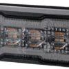 Luz de advertencia intermitente / luz de posición trasera LED, rectangular, 12/24V, naranja/rojo, 129x41x14mm, 12/42 LED's, Kramp
