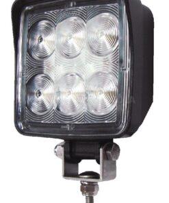 Luz de trabajo LED, 18 W, 1440 lm, cuadrada, 9 / 33 V, transparente, atornillable, 105 x 54 mm