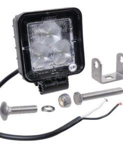 Luz de trabajo LED, 8 W, 720 lm, cuadrada, 10 / 12 / 24 / 30 V, 70 x 70 mm, proyector, Kramp