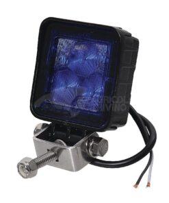 Luz de trabajo LED, 8 W, 720 lm, cuadrada, 10 / 12 / 36 V, azul, 70 x 70 mm, proyector, Kramp