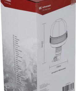 Baliza giratoria Halógena, 55W, 12V, ámbar, montaje en poste flexible, Ø 127mm x240mm, Kramp
