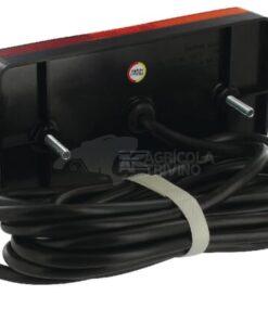 Luz trasera LED, rectangular, 12/24 V., rojo/marrón/amarillo, atornillable, 158 x 27 x 80 mm, 24 LED