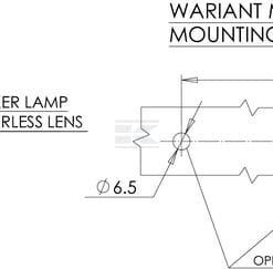 Luz de galibó Izda. LED, 12-24 V, 190 x 164 x 48,6 mm, Kramp