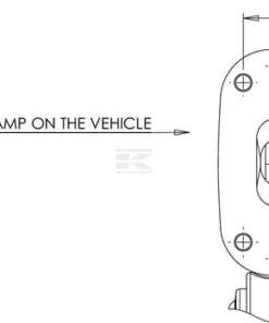 Luz de galibó Dcha. LED, 12-24 V, 125,5 x 148,5 x 48,6 mm, Kramp