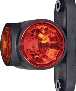 Luz de galibó LED, 0,7 / 1,4 W, 12 / 24 V, blanca/naranja/roja, 100 x 55 x 64 mm, 3 LED, Kramp