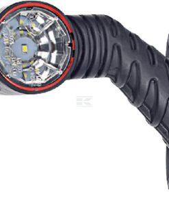 Luz de galibó Dcha. LED, 0,7 / 1,4 W, 12-24 V, blanca/naranja/roja, 110 x 55 x 125 mm, 3 LED, Kramp