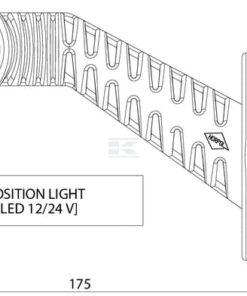 Luz de galibó Izda. LED, 0,7 / 1,4 W, 12-24 V, blanca/naranja/roja 125 x 55 x 175 mm, 3 LED, Kramp 7 Luz de galibó Izda. LED, 0,7 / 1,4 W, 12-24 V, blanca/naranja/roja 125 x 55 x 175 mm, 3 LED, Kramp
