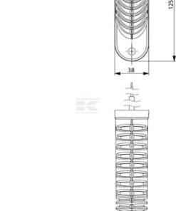 Luz de galibó Dcha. LED, 0,7 / 1,4 W, 12-24 V, blanca/naranja/roja, 125 x 55 x 175 mm, 3 LED, Kramp