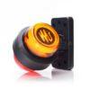 Piloto de señalización trasero LED, giratorio, rojo/naranja, 12-24V, 108x98x79mm