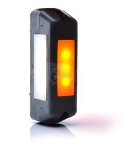 Luz de posición delantera/trasera/lateral LED, rectangular, 12-24V, 90x28x35.5 mm