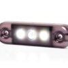 Piloto de señalización LED, blanco, rectangular, 12-24V, 84x24x10.4mm
