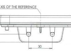 Luz de galibó LED, rectangular, 12-24 V, 105,4 x 45 x 11,8 mm, Kramp