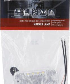 Luz de galibó LED, rectangular, 12-24 V, 105,4 x 45 x 11,8 mm, Kramp