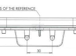 Luz de galibó LED, rectangular, 12-24 V, 105,4 x 45 x 11,8 mm, Kramp