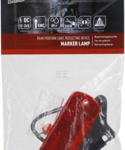 Luz de galibó LED, rectangular, 12-24 V, 105,4 x 45 x 11,8 mm, Kramp