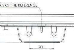 Luz de galibó LED, rectangular, 12-24 V, 105,4 x 45 x 11,8 mm, Jaeger, Kramp