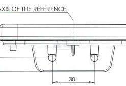 Luz de galibó LED, rectangular, 12-24 V, 105,4 x 45 x 11,8 mm, Kramp