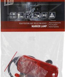 Luz de galibó LED, rectangular, 12-24 V, 105,4 x 45 x 11,8 mm, Kramp