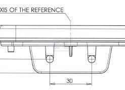 Luz de galibó LED, rectangular, 12-24 V, 105,4 x 45 x 11,8 mm, Kramp