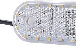 Luz de galibó LED, rectangular, 12-24 V, 114 x 40 x 25 mm, Kramp