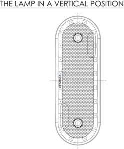 Luz de galibó LED, rectangular, 12-24 V, 114 x 40 x 25 mm, Kramp