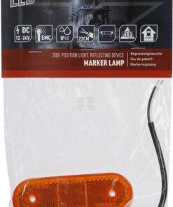 Luz de galibó LED, rectangular, 12-24 V, 114 x 40 x 25 mm, Kramp
