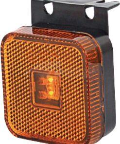 Luz de galibó LED, cuadrada, 12-24 V, 65 x 65 x 28 mm, Kramp