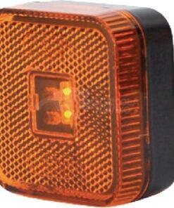 Luz de galibó LED, cuadrada, 12-24 V, 65 x 65 x 28 mm, Kramp