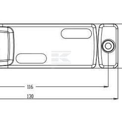 Luz de galibó LED, rectangular, 12-24 V, 130 x 32 x 20,5 mm, Kramp 17 Luz de galibó LED, rectangular, 12-24 V, 130 x 32 x 20,5 mm, Kramp
