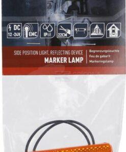 Luz de galibó LED, rectangular, 12-24 V, 98 x 31,5 x 25 mm, Kramp