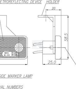 Luz de galibó LED, rectangular, 12-24 V, 98 x 31,5 x 25 mm, Jaeger, Kramp