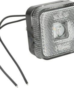 Luz de galibó LED, cuadrada, 12-24 V, 65 x 65 x 28 mm, Kramp