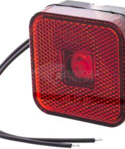 Luz de galibó LED, cuadrada, 12-24 V, 65 x 65 x 28 mm, Kramp