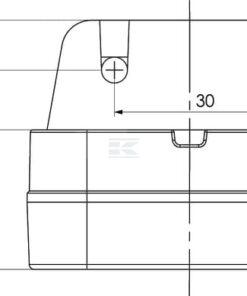 Luz de galibó LED, cuadrada, 12-24 V, 65 x 65 x 28 mm, Kramp