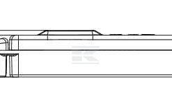 Luz de galibó LED, rectangular, 12-24 V, 130 x 32 x 20 mm, Kramp