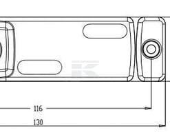 Luz de galibó LED, rectangular, 12-24 V, 130 x 32 x 20 mm, Kramp