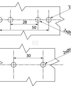 Luz de galibó LED, rectangular, 12-24 V, 130 x 57 x 43 mm, Kramp
