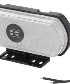Piloto de señalización LED, blanco, rectangular, 12-24V, 133,8x53x25mm, 