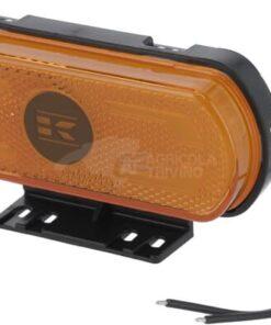 Piloto de señalización LED, naranja, rectangular, 12-24V, 133,8x53x25mm, 