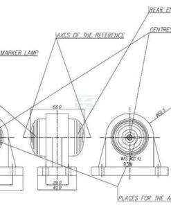Marker light 12/24V, 78x97x68mm