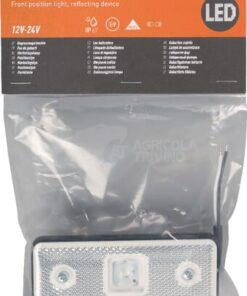 Luz de galibó LED, 0,4 / 0,7 W, rectangular, 12 / 24 V, blanca, 112 x 45 x 17 mm, 1 LED, gopart