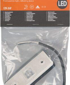Luz de galibó LED, 0,4 / 0,7 W, rectangular, 12 / 24 V, blanca, 112 x 45 x 11 mm, 1 LED, gopart