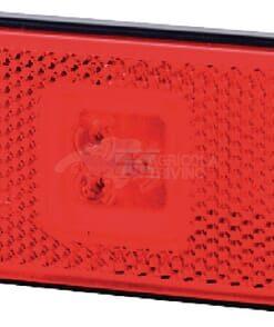 Luz de galibó LED, 0,4 / 0,7 W, rectangular, 12 / 24 V, roja, 112 x 45 x 11 mm, 3 LED, gopart
